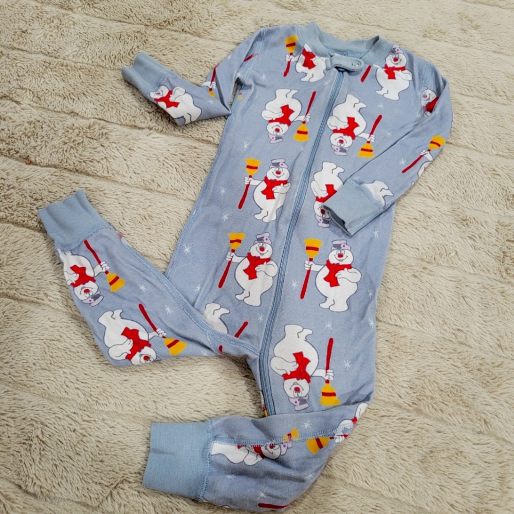 Hanna Anderson Christmas Pajamas Frosty the Snowman Sz 2T